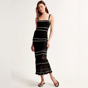 NWT! Abercrombie & Fitch Crochet Style Maxi Dress